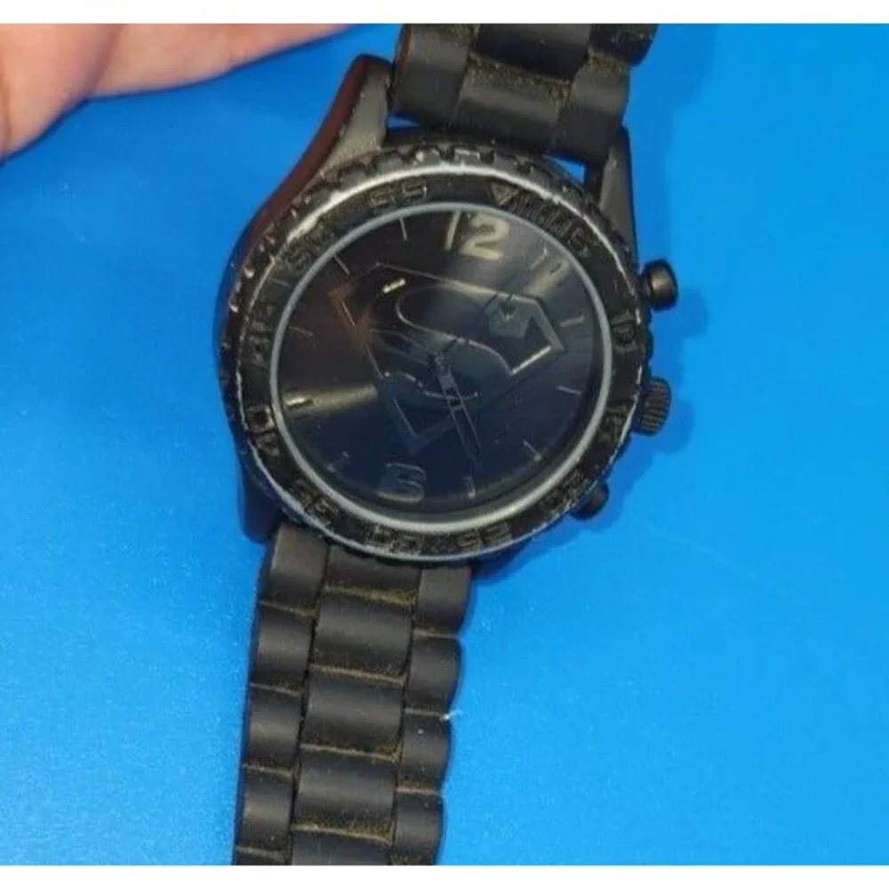 Accutime DC Comics Superman Watch Needs Battery Black SR626SW